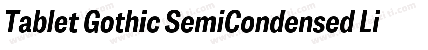 Tablet Gothic SemiCondensed Light字体转换